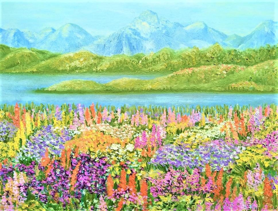 картина люпины